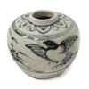 Image 1 : Small Chinese blue-on-white porcelain jarlet with bird motif, intact, from the "Hoi An Hoard" (late 