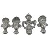 Image 1 : Lot of four silver finials (game tokens?) from the Luz (1752), ex-Castells & Castells (1997).