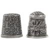 Image 1 : Lot of two Spanish colonial ornate silver thimbles, 1600s.