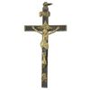 Image 1 : Spanish brass crucifix with black braided cord, 1800s.