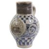 Image 1 : German Westerwald jug with George II marking as from British colonial Virginia, ca. 1740-1760.