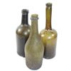 Image 1 : Lot of three bottles: One Dutch long neck, one French wine (ca. 1780), and one English cylinder (ca.