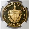 Image 2 : Cuba, proof 50 pesos, 1990, Simon Bolivar, NGC PF 67 Ultra Cameo.