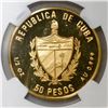 Image 2 : Cuba, proof 50 pesos, 1990, Simon Bolivar, NGC PF 67 Ultra Cameo.