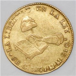 Chihuahua, Mexico, 8 escudos, 1871/61MM.