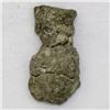 Image 2 : Small silver "plata corriente" cut piece with partial tax stamp visible, 11.09 grams.