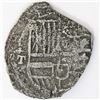 Image 1 : Potosi, Bolivia, cob 8 reales, Philip III, assayer T, upper half of shield transposed, Grade 3, cert