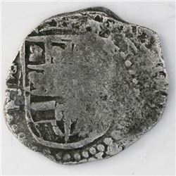 Potosi, Bolivia, cob 2 reales, Philip III, assayer T, Grade 2, certificate missing.