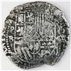 Image 1 : Potosi, Bolivia, cob 8 reales, Philip II, assayer B (4th period).