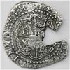 Image 2 : Potosi, Bolivia, cob 4 reales, 16(51-2)E, with crowned-o countermark on shield.