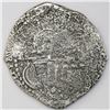 Image 1 : Potosi, Bolivia, cob 8 reales, 1652E post-transitional (Transitional Type VIII/B), 1-PH-6 at top.