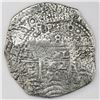 Image 2 : Potosi, Bolivia, cob 8 reales, 1652E post-transitional (Transitional Type VIII/B), 1-PH-6 at top.