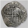 Image 1 : Potosi, Bolivia, cob 4 reales, 1654E, dot-PH-dot at top.