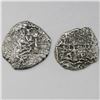 Image 2 : Lot of two Potosi, Bolivia, cob 1R, 1652E (post-transitional) and 1653E.