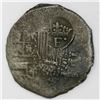 Image 1 : Potosi, Bolivia, cob 8 reales, (165)1E, with crowned-dot-F-dot countermark on shield.