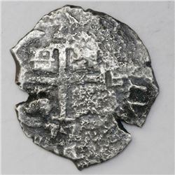 Potosi, Bolivia, cob 4 reales, 1677E.