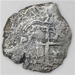 Potosi, Bolivia, cob 4 reales, 1677E.