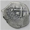 Image 1 : Potosi, Bolivia, cob 1 real, 1668E, assayer to left of cross (rare).