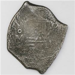 Mexico City, Mexico, cob 8 reales, (16)77(G), rare.