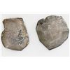 Image 1 : Lot of two Mexico City, Mexico, cob 8 reales, Charles II, assayers not visible.