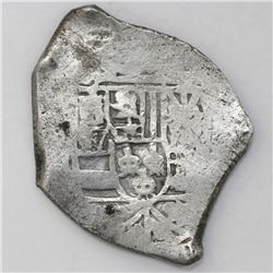 Mexico City, Mexico, cob 8 reales, Philip V, assayer not visible.