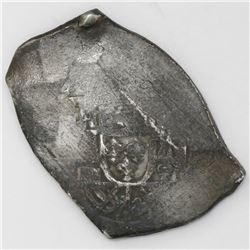 Mexico City, Mexico, cob 8 reales, Philip V, assayer not visible.