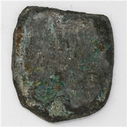 Mexico City, Mexico, cob 8 reales "greenie" (uncleaned and encrusted, as found), Philip V, assayers