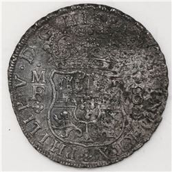 Mexico City, Mexico, pillar 8 reales, Philip V, 1740/39MF.