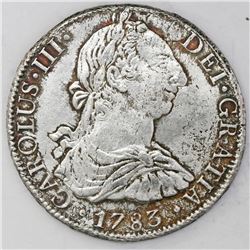 Mexico City, Mexico, bust 8 reales, Charles III, 1783FF.