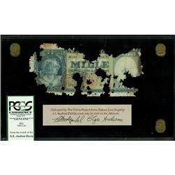 Italy, 1,000 lire, no date (1947-51), serial M134 079790, salvaged from the Andrea Doria (1956), in