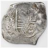 Image 1 : Mexico City, Mexico, cob 8 reales, 165(?)P, with chopmarks as from circulation in Asia.