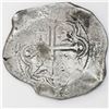 Image 2 : Mexico City, Mexico, cob 8 reales, Philip IV, assayer P (ca. 1650s).