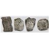 Image 1 : Lot of four Mexico City, Mexico, cob 8 reales, Philip V, assayer D or not visible.