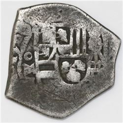 Mexico City, Mexico, cob 2 reales, 1708J, rare.