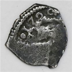 Mexico City, Mexico, cob 1/2 real, 1720(J), very rare.
