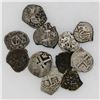 Image 1 : Lot of eleven Lima, Peru, cob 1/2 reales, Charles II through Ferdinand VI, all with visible dates.