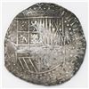 Image 1 : Potosi, Bolivia, cob 8 reales, Philip II, assayer B (3rd period).