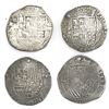 Image 1 : Lot of four Potosi, Bolivia, cob 8 reales, Philip II, assayer B (various periods).