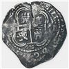 Image 1 : Potosi, Bolivia, cob 8 reales, 1652E post-transitional (Transitional Type VIII/B), 1-PH-6 at top.