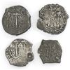 Image 2 : Lot of four Potosi, Bolivia, cob 4 reales, Charles II and Philip V, dates as follows: 1684VR, 1685VR