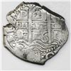 Image 2 : Potosi, Bolivia, cob 2 reales, 1676E, upside-down A's for V's.