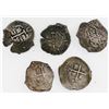 Image 1 : Lot of five Potosi, Bolivia, cob 2 reales, Philip IV and Charles II, dates as follows: 1662E, 1675E,