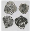 Image 2 : Lot of four Potosi, Bolivia, cob 1R of Charles II: 1672E, 1681V, 1690VR and 1694VR.