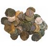 Image 1 : Lot of 50 Santo Domingo, Dominican Republic, copper 4 maravedis, Charles-Joanna, assayer F or oF.