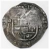 Image 1 : Seville, Spain, cob 8 reales, Philip IV, assayer R, rotated reverse legend.