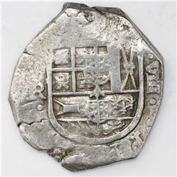 Seville, Spain, cob 8 reales, Philip IV, assayer R.