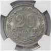Image 2 : Argentina, 20 centavos, 1897, NGC MS 65.