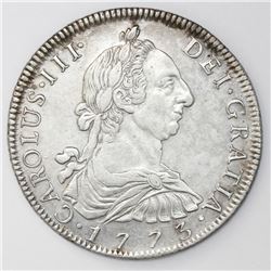 Potosi, Bolivia, bust 8 reales, Charles III, 1773JR.