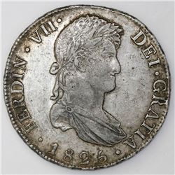 Potosi, Bolivia, bust 8 reales, Ferdinand VII, 1825JL.