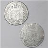 Image 2 : Lot of two Bogota, Colombia, bust 2 reales, Ferdinand VII (bust of Charles IV), 1819FJ (normal date)
